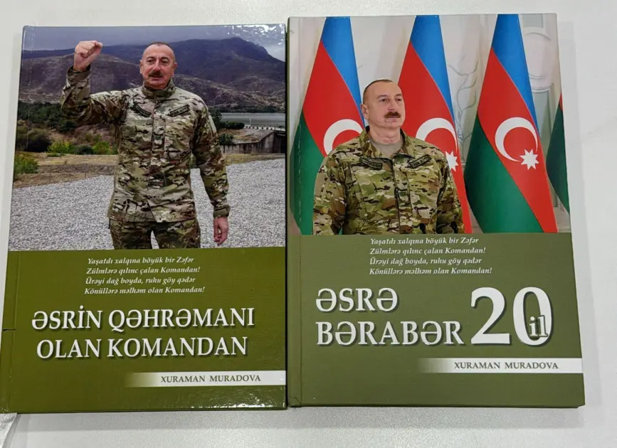 Xuraman Muradovanın cənab Prezident İlham Əliyevə həsr etdiyi "Əsrə bərabər 20 il" kitabı